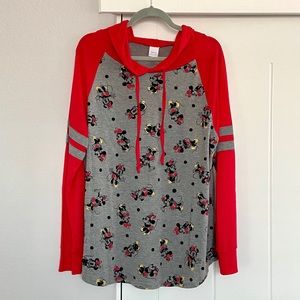 Disney Minnie Mouse Baseball Tee Hoodie